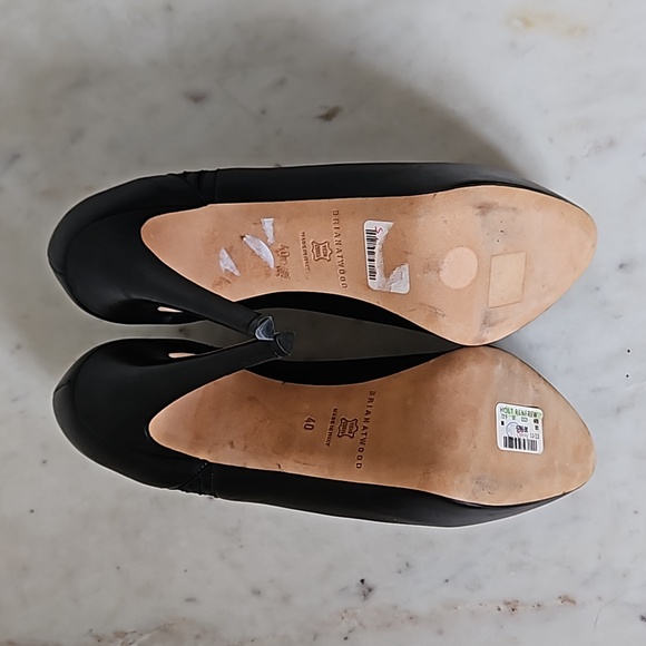 BRIAN ATWOOD: NWT black leather platform ankle boots - Picture 6 of 8